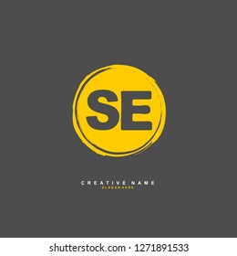 S E SE Initial logo template vector. Letter logo concept