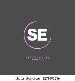 S E SE Initial logo template vector. Letter logo concept