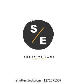 S E SE Initial logo template vector. Letter logo concept