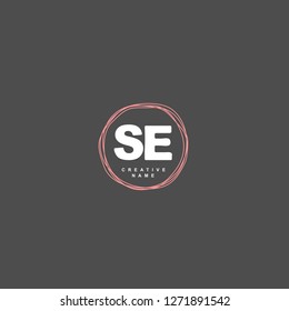 S E SE Initial logo template vector. Letter logo concept