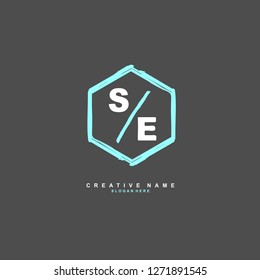 S E SE Initial logo template vector. Letter logo concept