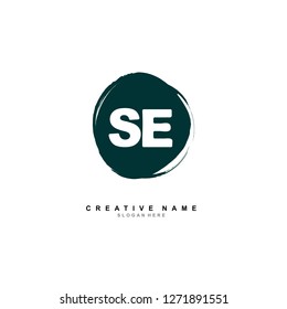 S E SE Initial logo template vector. Letter logo concept