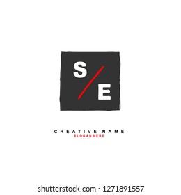 S E SE Initial logo template vector. Letter logo concept