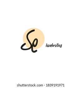 S e Se initial logo handwriting template vector