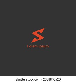 S electric logo design vector 