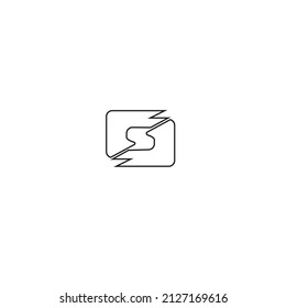 Ilustración del diseño del logotipo electrónico S