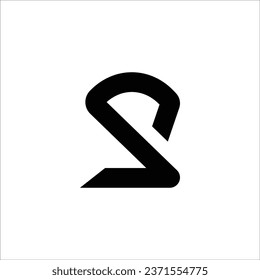 S elegant monogram modern unique logo
