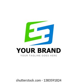 s, es, ss, es logo with speed and technology concept