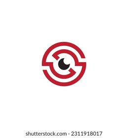S Eye Logo Design Concept With White Background