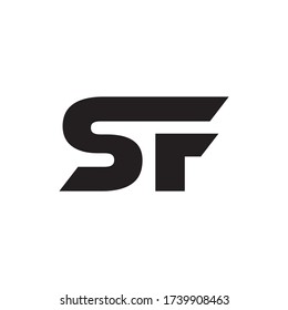 S F initial letter logo design vector