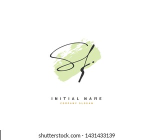 S F SF Beauty vector initial logo, handwriting logo of initial signature, wedding, fashion, jewerly, boutique, floral and botanical with creative template for any company or business.

