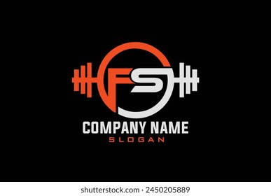 s f sf fs fr fv vr vf rfs frs srf rsf fsr sfr initial logo design vector symbol graphic idea creative, gym and fitness logo with circle