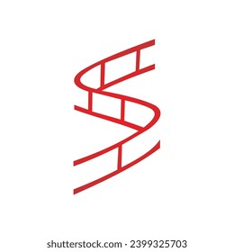 S film alphabet symbol vector logo