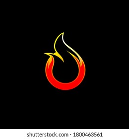 S Fire Flame Colorful Modern Logo