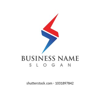 S flash lightning icon logo 