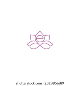 S flower illusion icon vector logo