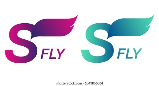 S fly logo design . EPS 10