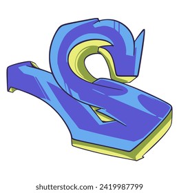 S Font Graffiti. Lettering Hiphop Font