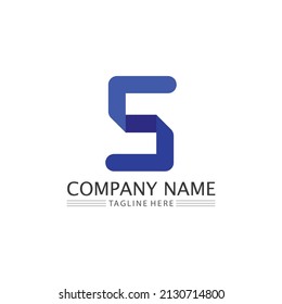 S font and letter design vector, logo Business corporate sign and symbol