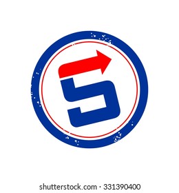 S forward initial logo template 