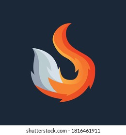 S Fox Logo Design Vector