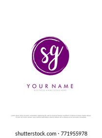 S & G initial splash logo template vector