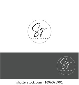  S G SG Initial letter handwriting and signature logo.	
