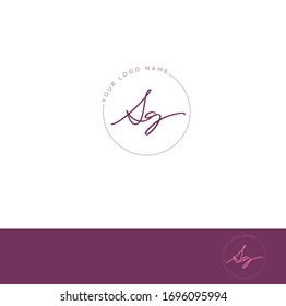  S G SG Initial Brief Handschrift und Signatur Logo.	
