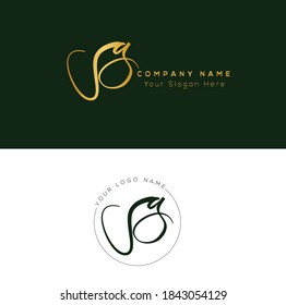  S G SG Initial letter handwriting and signature logo. Beauty vector initial logo .Fashion, boutique, floral and botanical