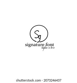 S g Sg initial letter handwriting and signature logo