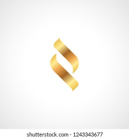 s gold initial logo