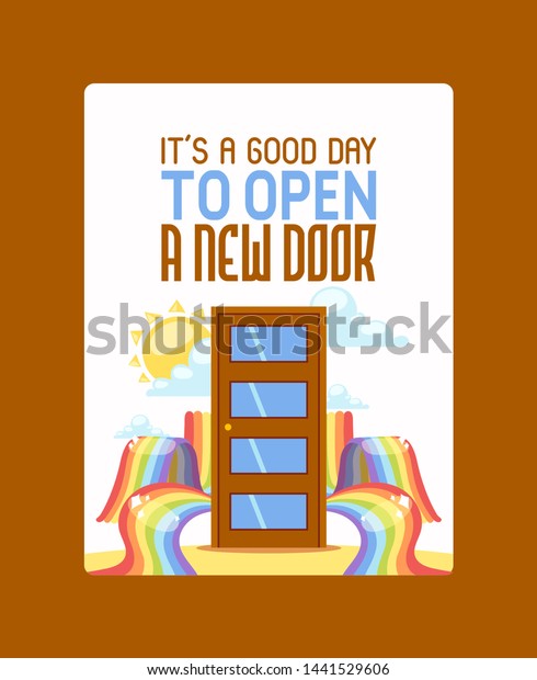 S Good Day Open New Door のベクター画像素材 ロイヤリティフリー