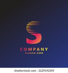 S gradient alphabet letter logo for branding and business. Gradient design for creative use in icon lettering