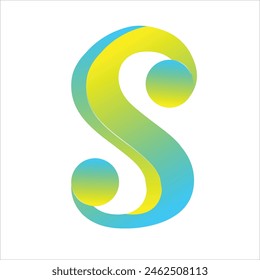 S gradient Logo, Lettermark logo, Abstractas Logo Initial Letter S Monogram