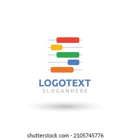 S graph logo, colorful chart logo, S letter logo