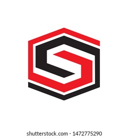 S, GS  logo initial letter design template vector illustration