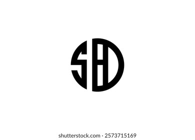 S H D logo design and illustration
