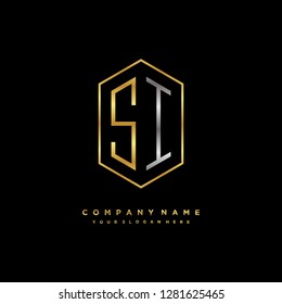 S H initial letter, modern logo design template vector 