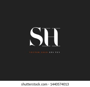 S & H letters Joint logo icon vector template for corporate logo and business card design.