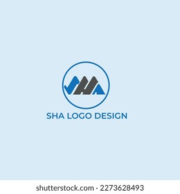 S H A Logo Design For Business logo