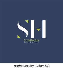 S H Logo Vector Template