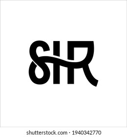 S H R logo design vector sign