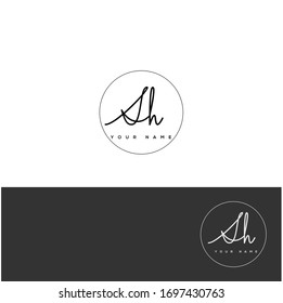 S H SH  Initial letter handwriting and signature logo.	
