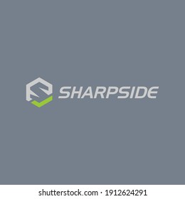 S hexagon logo design eps