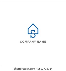 S home logo icon vector