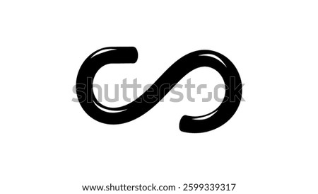 'S' Hook, black isolated silhouette'S' Hook, black isolated silhouette