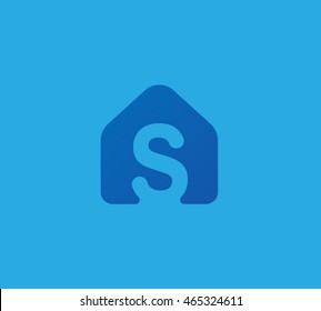 S - House Vector Logo