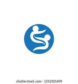 S human character logo sign illustration vector design