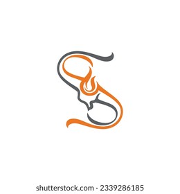S icon logo vector icon