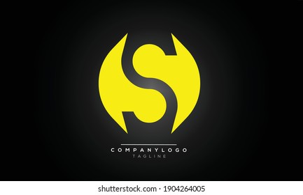 S icon monogram letter text alphabet logo design